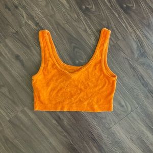Orange crop top